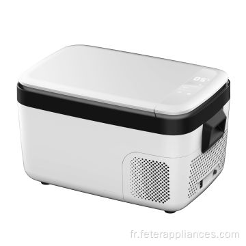 Réfrigérateur portable à double zone avec compresseur Danfoss, mini-réfrigérateur refroidisseur pour extérieur, usage domestique, blanc